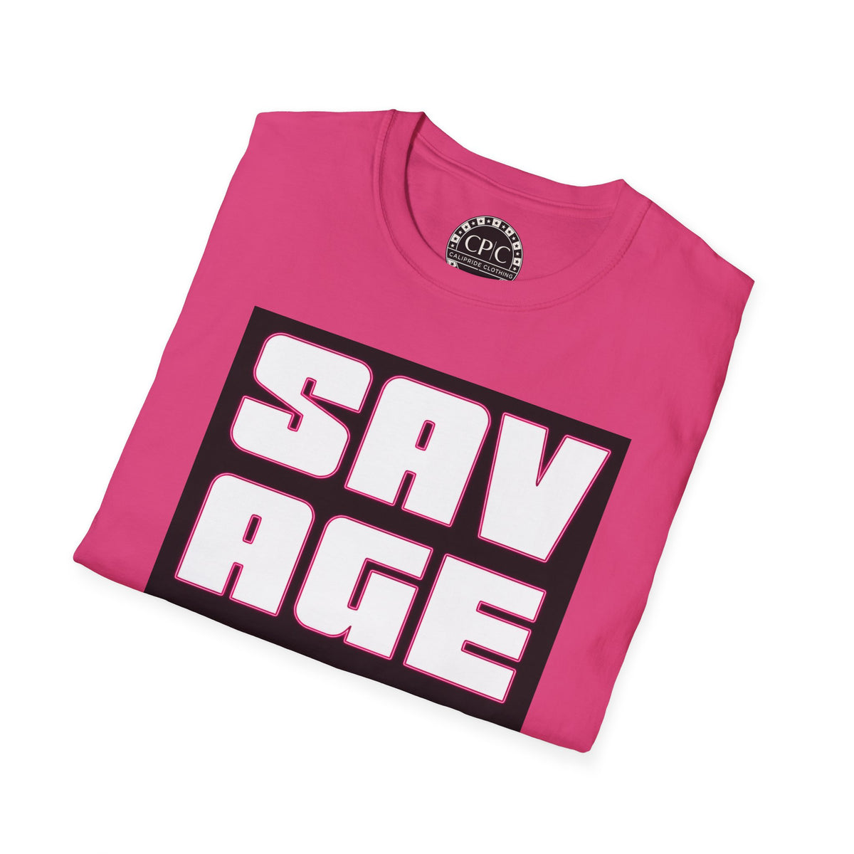Urban Underground Collection | Savage Vibe Graffiti Block Series - Neon Pink outlined logo w black — CaliPride Clothing