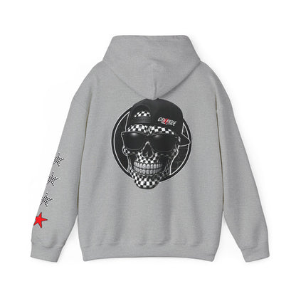 Urban Underground Collection | West Coast Vibe series - Checkered Sugar Skull & Stars Hoodie - CaliPride Clothing