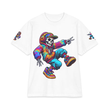 Urban Underground Collection - Neon Drip, Skeleton Jam, Graphic 4-way T Shirt - CaliPride Clothing