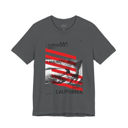 Surf & Beach Collection - Red Stripe, Mavericks, Graphic T-Shirt - CaliPride Clothing