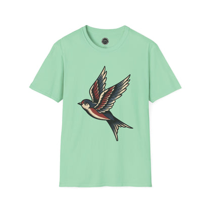 Pacific Works Collection - Vintage Flying Swallow Graphic Tee — CaliPride Clothing