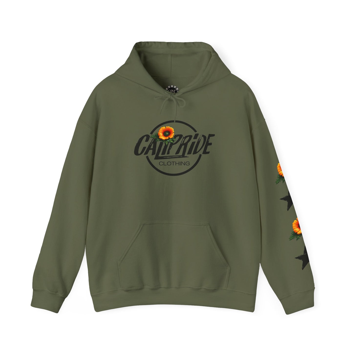 Surf & Beach Collection - Pacific Coast Highway & California Poppies, Graphic Hoodie | CaliPride Clothing