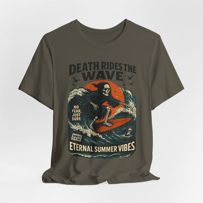 Urban Underground Collection - Death Rides the Wave Graphic T-Shirt - CaliPride Clothing