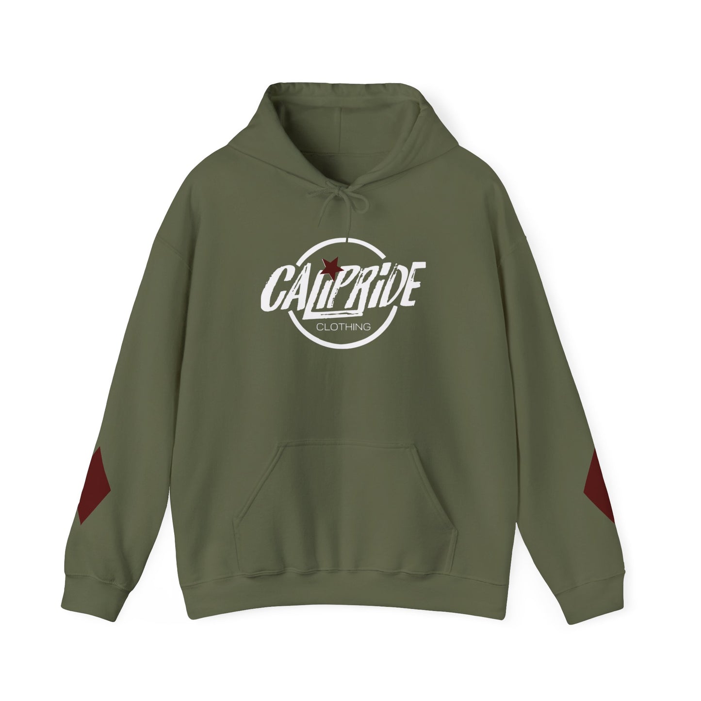 'West Coast State of Mind' Diamond & Hearts Skull, Graphic Hoodie - CaliPride Clothing