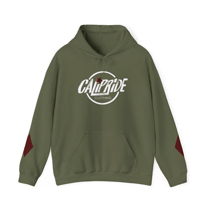 'West Coast State of Mind' Diamond & Hearts Skull, Graphic Hoodie - CaliPride Clothing