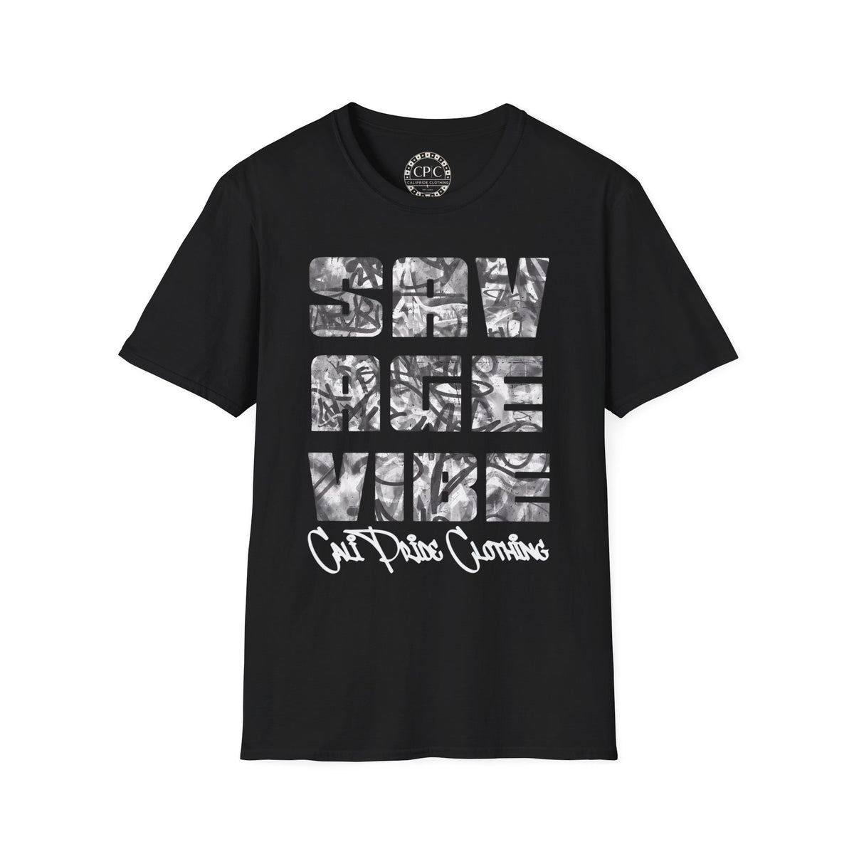 Urban Underground Collection | Savage Vibe Graffiti Block Series - Monochrome gray - CaliPride Clothing