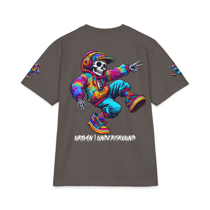 Urban Underground Collection - Neon Drip, Skeleton Jam, Graphic 4-way T Shirt - CaliPride Clothing