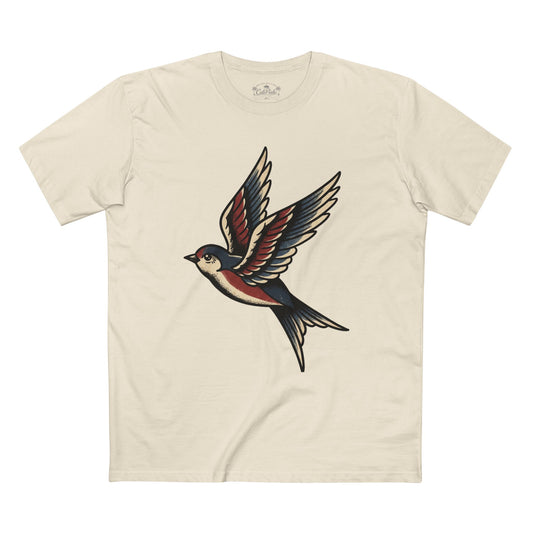 Pacific Works Collection - Ink & Iron, Vintage Flying Swallow Graphic T-Shirt — CaliPride Clothing