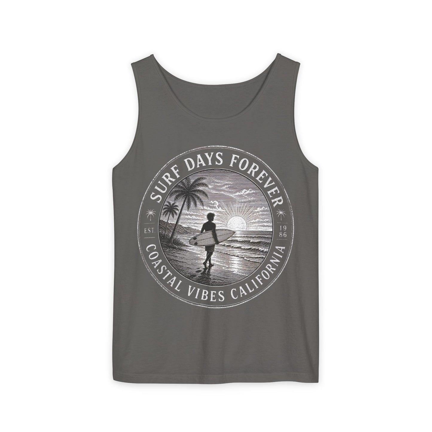 Surf & Beach Collection | Ocean Vibes Series - Surf Days Forever, Tank top - CaliPride Clothing