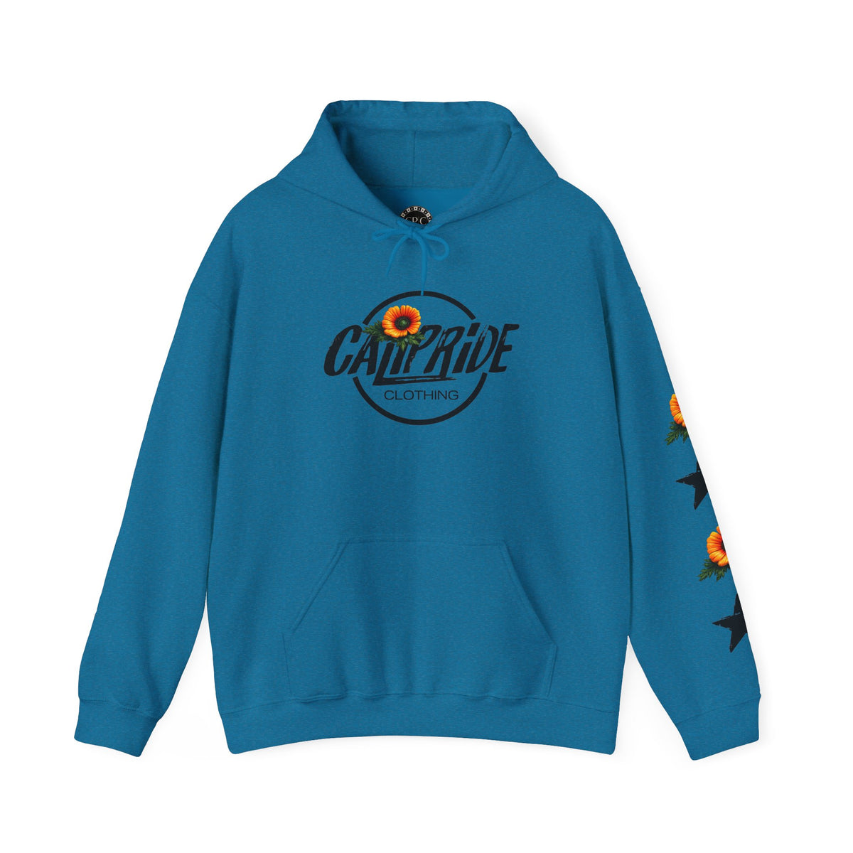 Surf & Beach Collection - Pacific Coast Highway & California Poppies, Graphic Hoodie | CaliPride Clothing