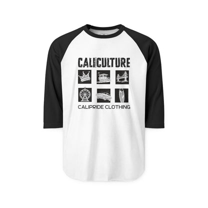 Skate & Surf Collection - CALI | CULTURE, Icon Stamp, Graphic Raglan Tee — CaliPride Clothing