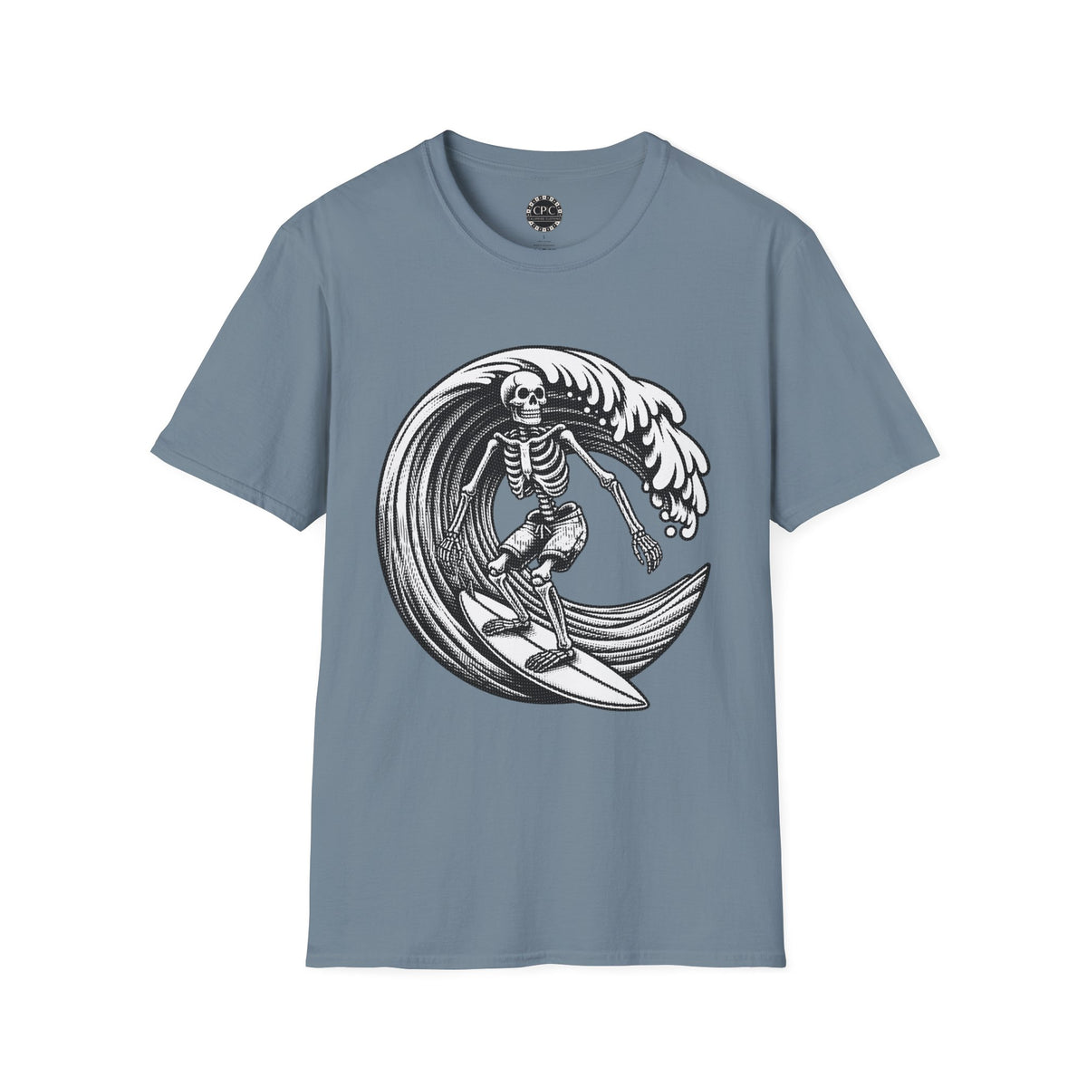 Surf & Beach Collection - Solo Swellen, Vintage Skeleton Graphic T-Shirt — CaliPride Clothing