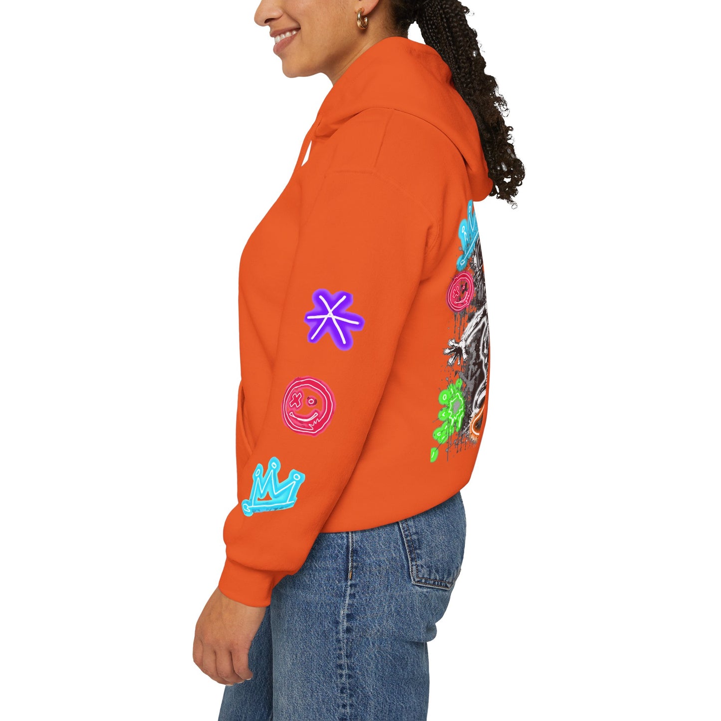 Skate & Surf Collection - Neon Skizzy Skater Graphic Hoodie, multiple colors | CaliPride Clothing