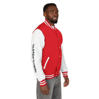 Urban Underground Collection - Savage Vibe, Bone Drop Graphic Letterman Jacket | CaliPride Clothing