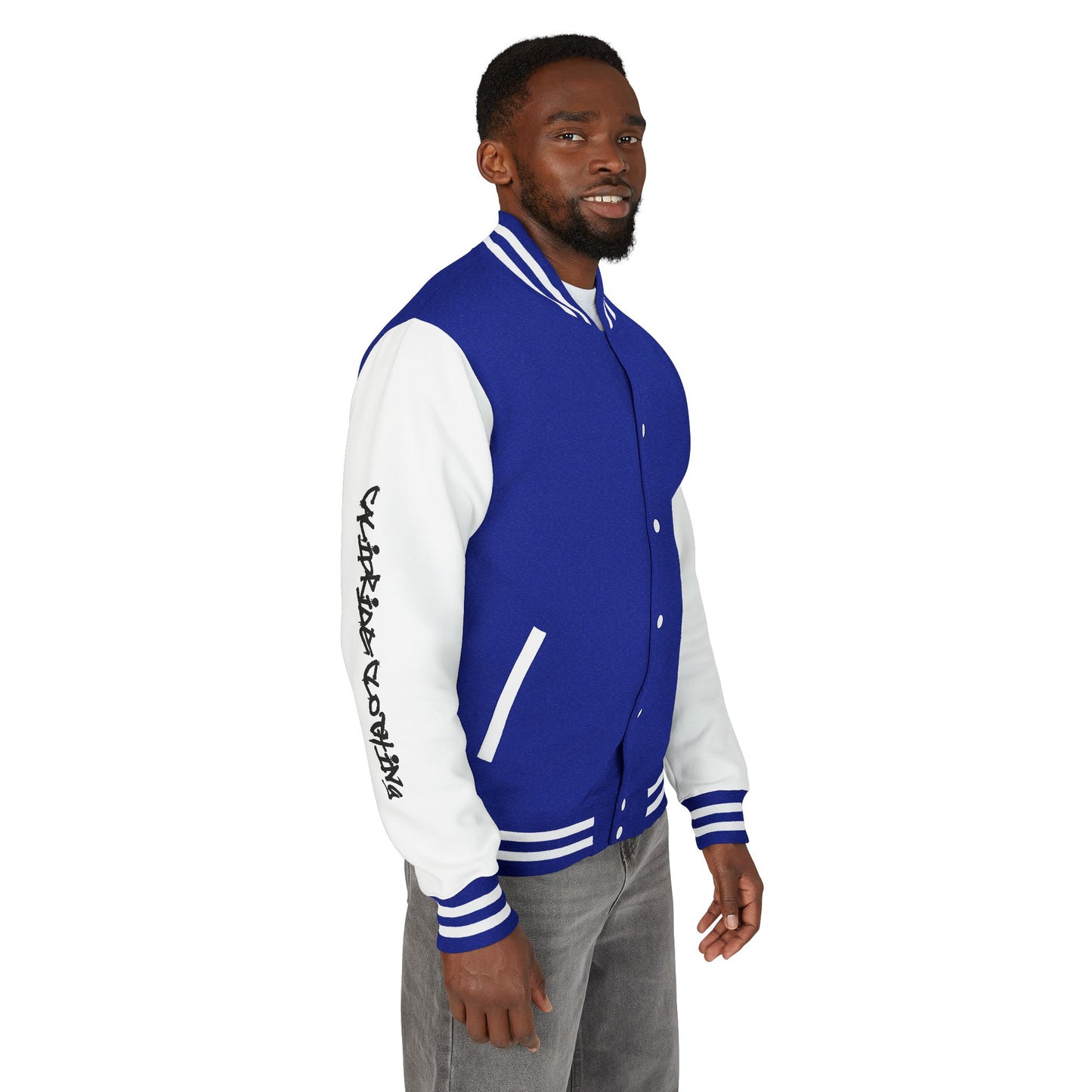 Urban Underground Collection - Savage Vibe, Bone Drop Graphic Letterman Jacket | CaliPride Clothing