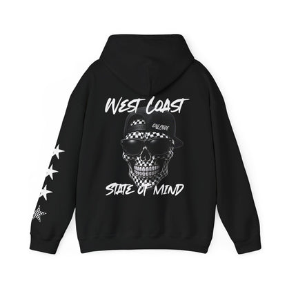 Urban Underground Collection | West Coast State of Mind - B&W Checkered OG Sugar Skull Hoodie - CaliPride Clothing