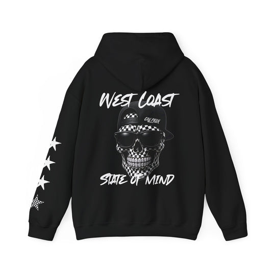 Urban Underground Collection | West Coast State of Mind - B&W Checkered OG Sugar Skull Hoodie - CaliPride Clothing