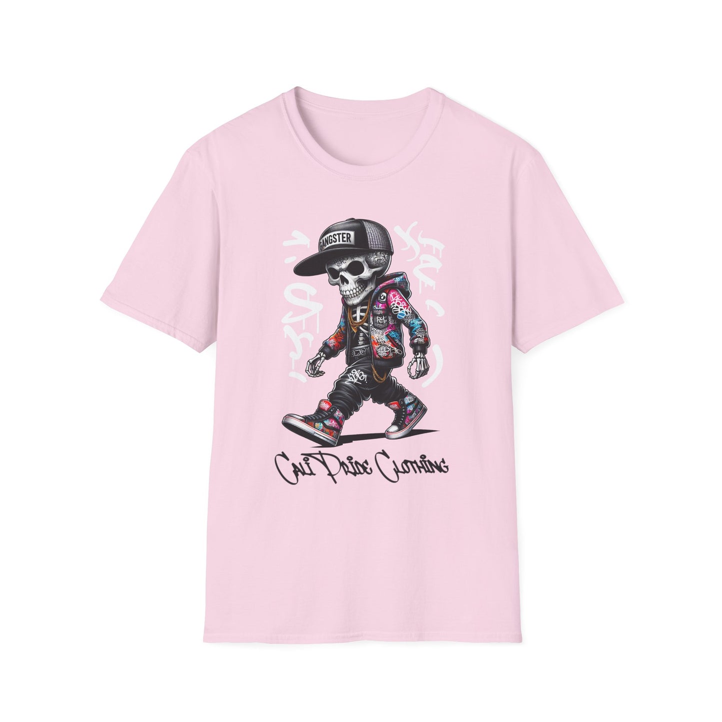 Graffiti Skeleton Artist Graphic T-Shirt