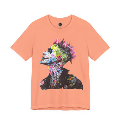 Punk Resurrected Collection - Color sketched Tattooed Joker, Graphic T-Shirt - CaliPride Clothing