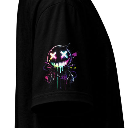 Urban Underground Collection - Neon Drip Smiley, Graphic 4-way T Shirt - CaliPride Clothing