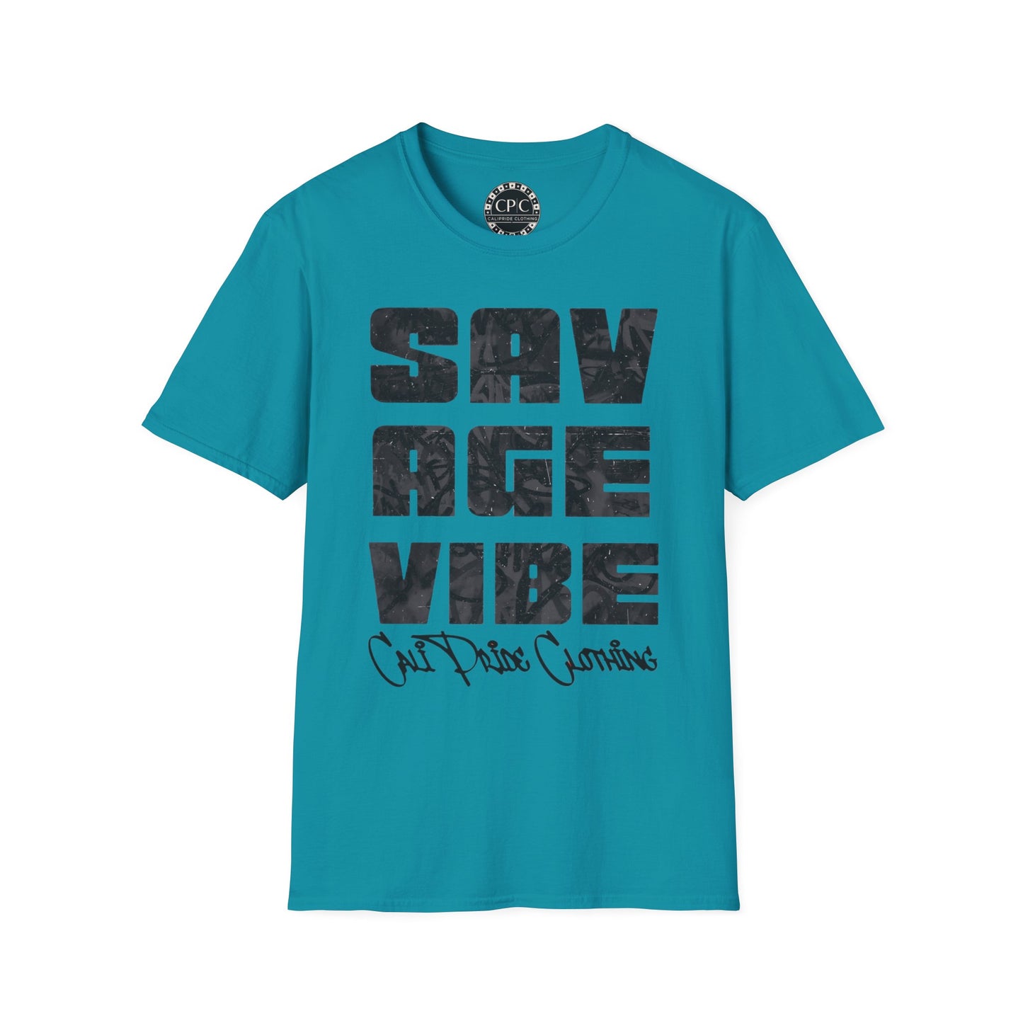 "Savage Vibe Graffiti Block" Series, Black & Grey logo — CaliPride Clothing