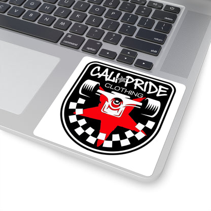 Cali Pride Skateboard Emblem Sticker | Square Vinyl Racing Logo