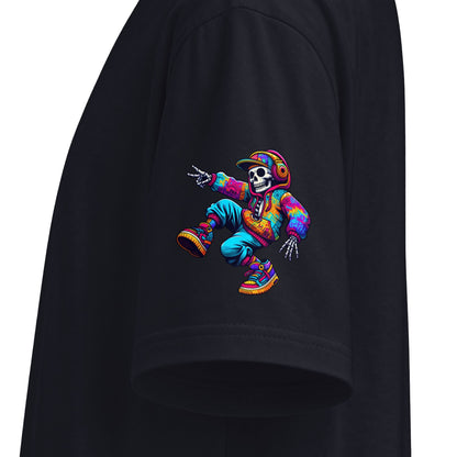 Urban Underground Collection - Neon Drip, Skeleton Jam, Graphic 4-way T Shirt - CaliPride Clothing