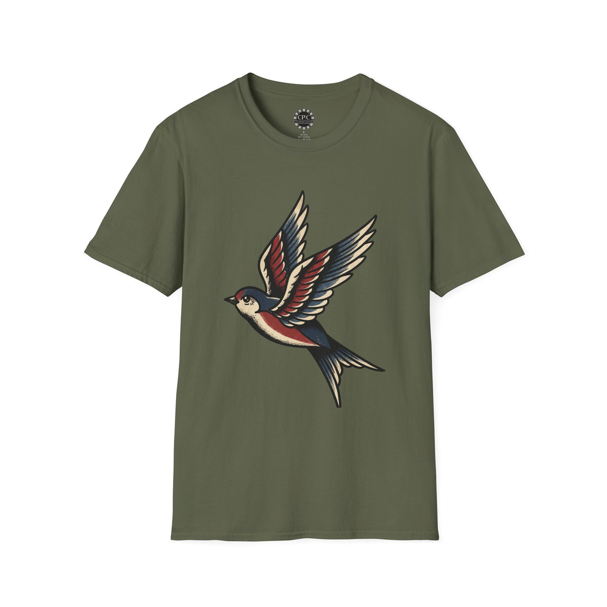 Pacific Works Collection - Vintage Flying Swallow Graphic Tee — CaliPride Clothing