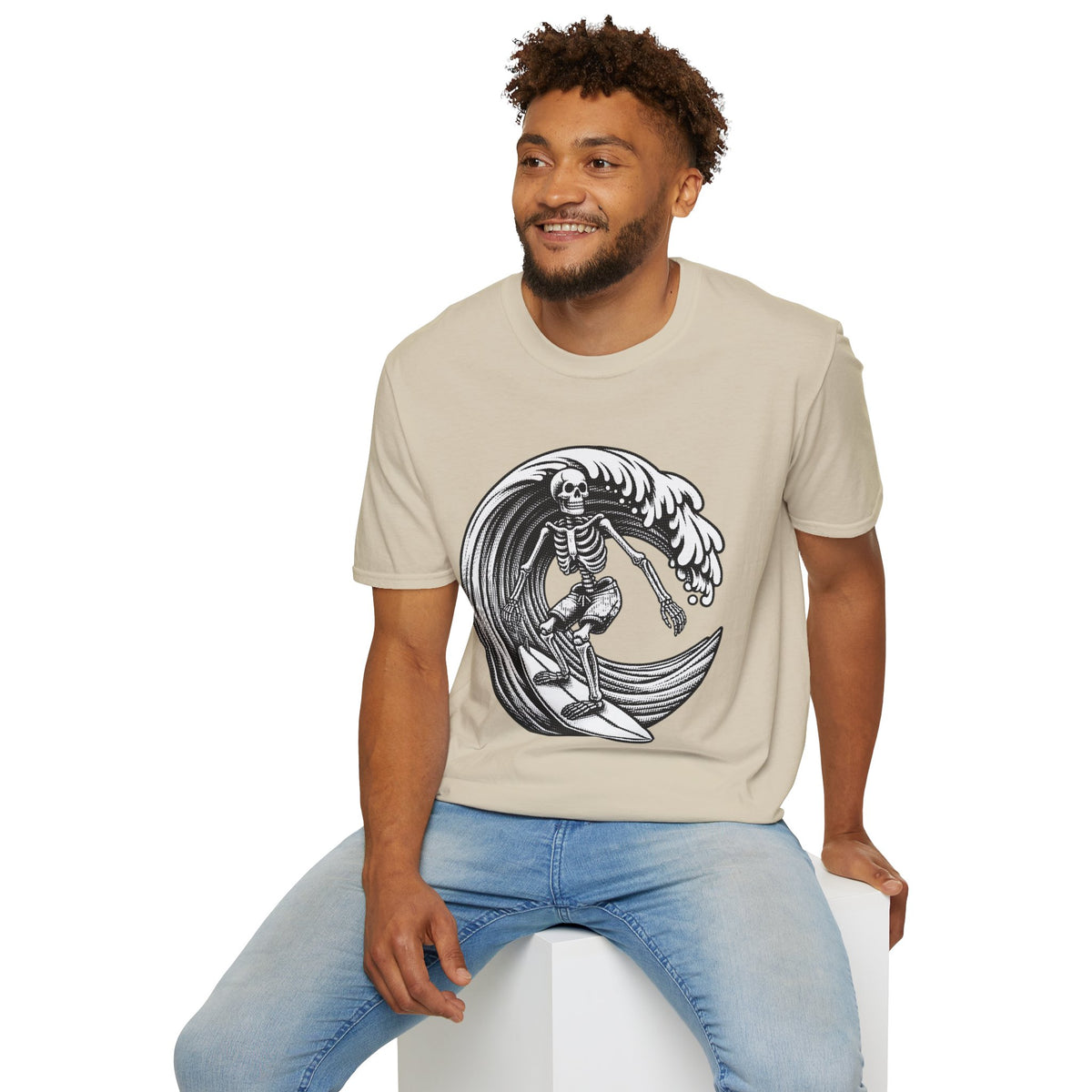 Surf & Beach Collection - Solo Swellen, Vintage Skeleton Graphic T-Shirt — CaliPride Clothing
