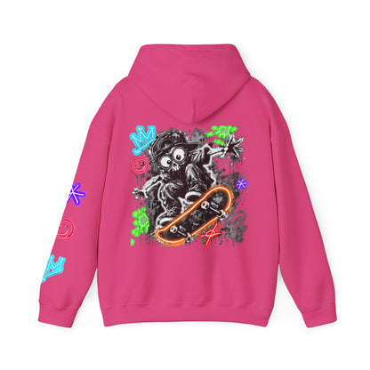 Skate & Surf Collection - Neon Skizzy Skater Graphic Hoodie, multiple colors | CaliPride Clothing