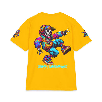 Urban Underground Collection - Neon Drip, Skeleton Jam, Graphic 4-way T Shirt - CaliPride Clothing