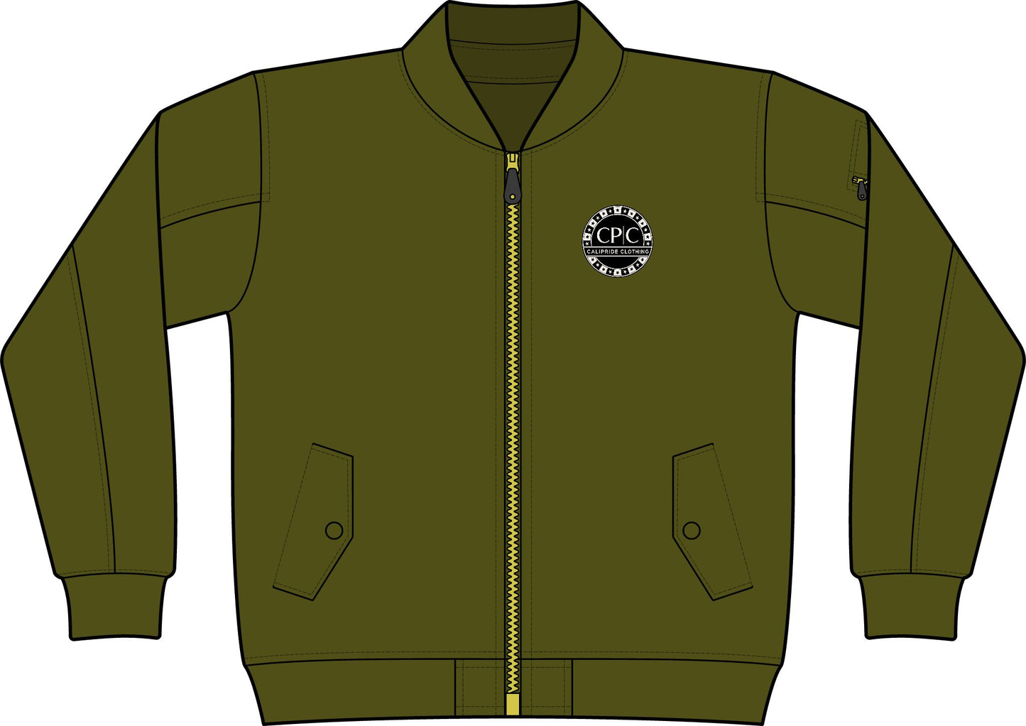 Urban Underground Collection - CP|C Bomber Jacket, Zip Jacket with a Diamond Stitch lining - CaliPride Clothing