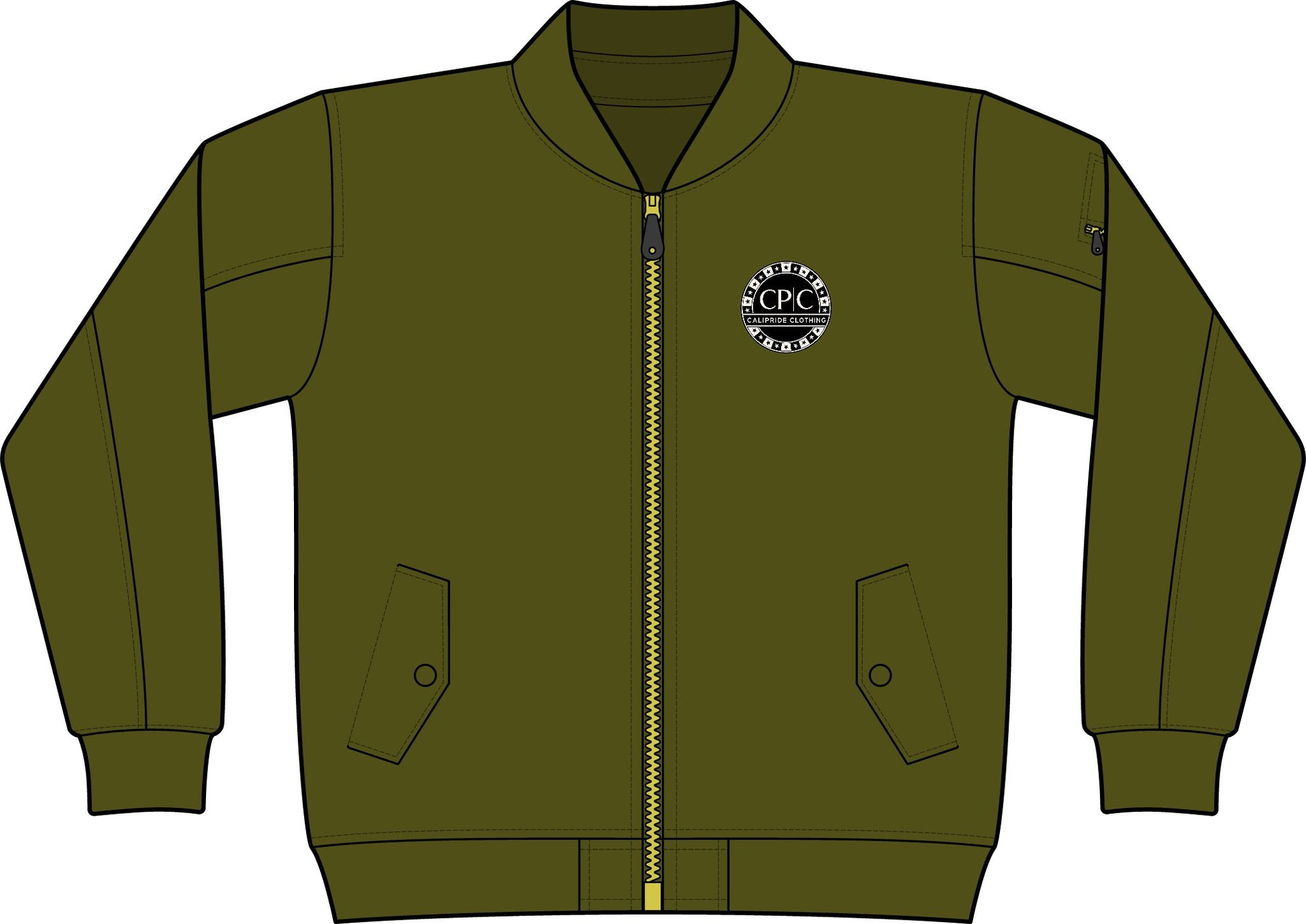 Urban Underground Collection - CP|C Bomber Jacket, Zip Jacket with a Diamond Stitch lining - CaliPride Clothing