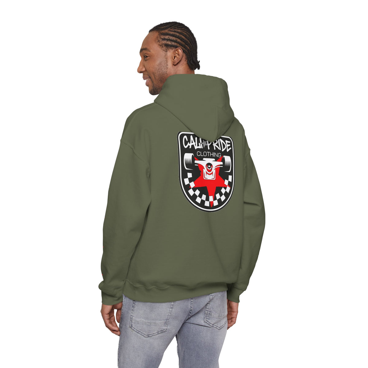 Skate & Surf Collection - Checkered Star Emblem Hoodie, multiple colors | CaliPride Clothing
