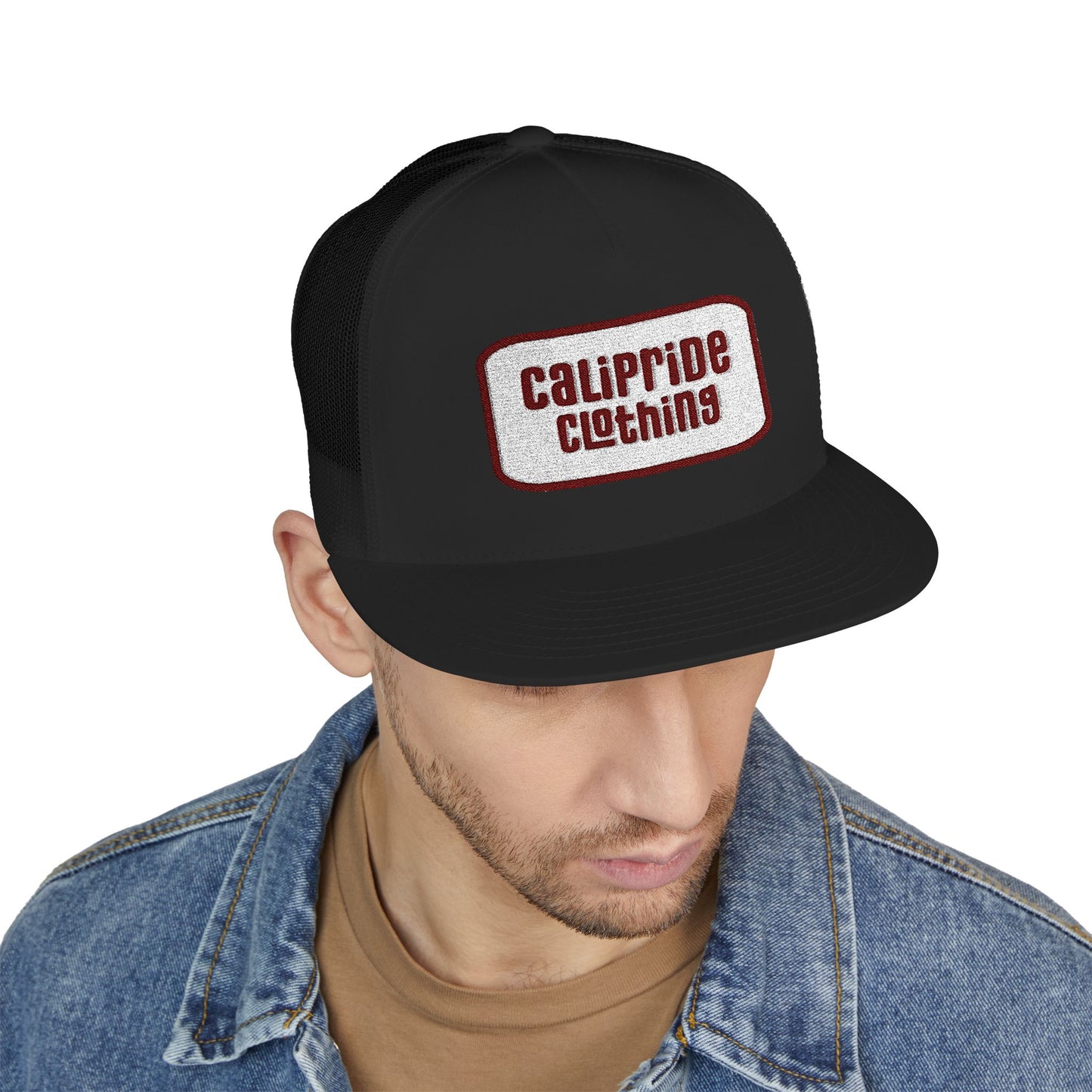 CaliPride Clothing Red Oval Logo Trucker Cap