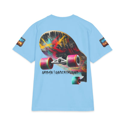 Urban Underground Collection - Neon Drip, Skateboard, Graphic 4-way T Shirt - CaliPride Clothing