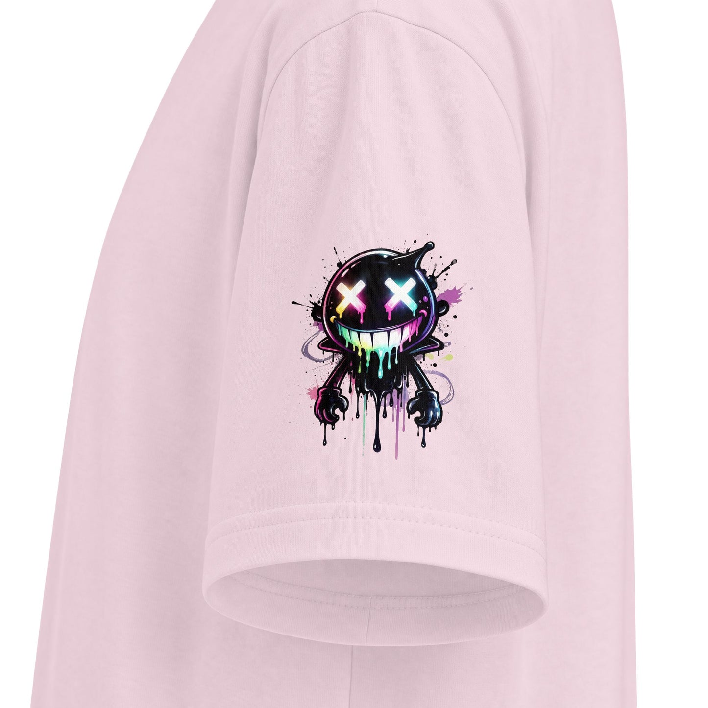 Urban Underground Collection - Neon Drip Smiley, Graphic 4-way T Shirt - CaliPride Clothing