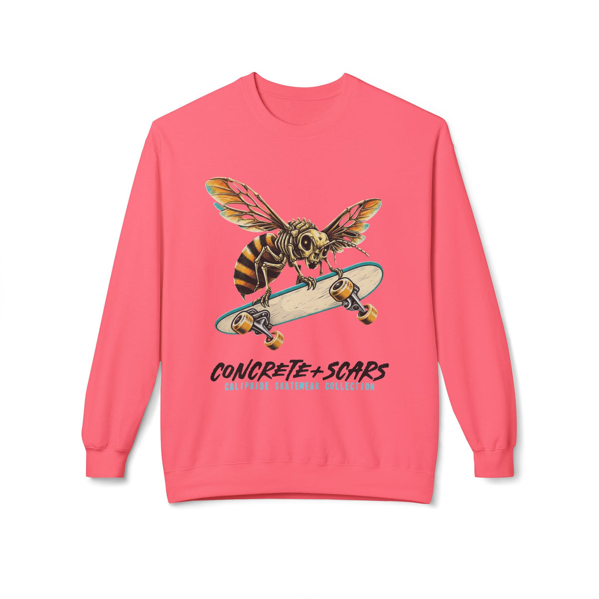 Concrete & Scars Collection - Bee Shredder, Graphic Sweatshirt — CaliPride Clothing