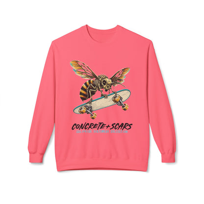 Concrete & Scars Collection - Bee Shredder, Graphic Sweatshirt — CaliPride Clothing