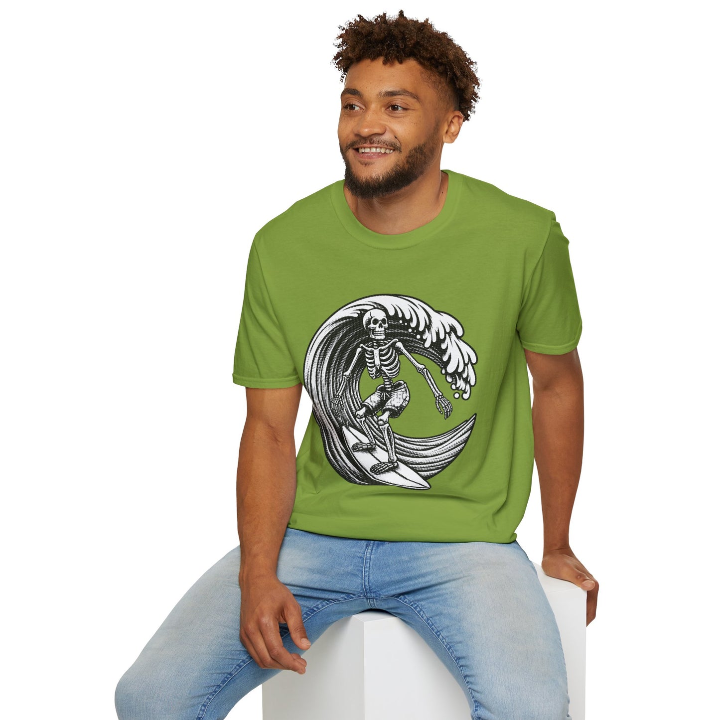 Surf & Beach Collection - Solo Swellen, Vintage Skeleton Graphic T-Shirt — CaliPride Clothing