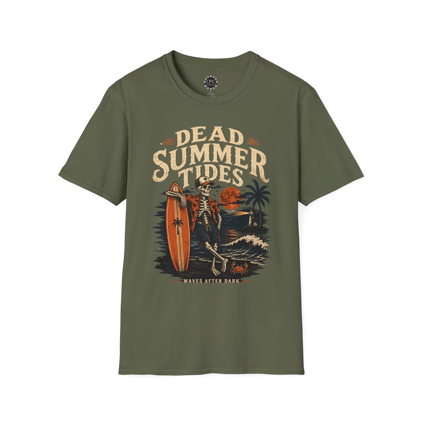 Skate & Surf Collection - Vintage Dead Summer Tides Graphic T-Shirt — CaliPride Clothing