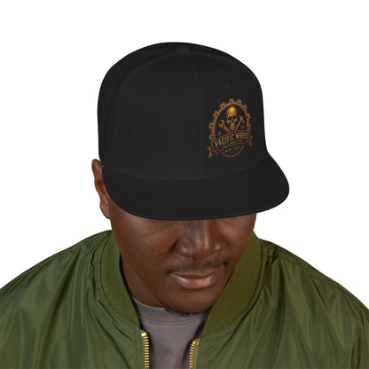 Pacific Works Collection - Signature Logo, Offset, Flat Bill Snapback Hat — CaliPride Clothing