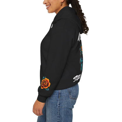 'West Coast State of Mind' Floral half Skull, turquoise, Graphic Hoodie - CaliPride Clothing