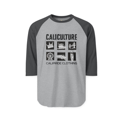 Skate & Surf Collection - CALI | CULTURE, Icon Stamp, Graphic Raglan Tee — CaliPride Clothing