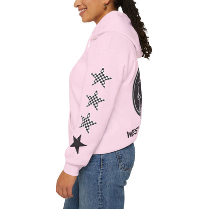 'West Coast Vibe', Checkered Sugar Skull & Stars Hoodie - CaliPride Clothing