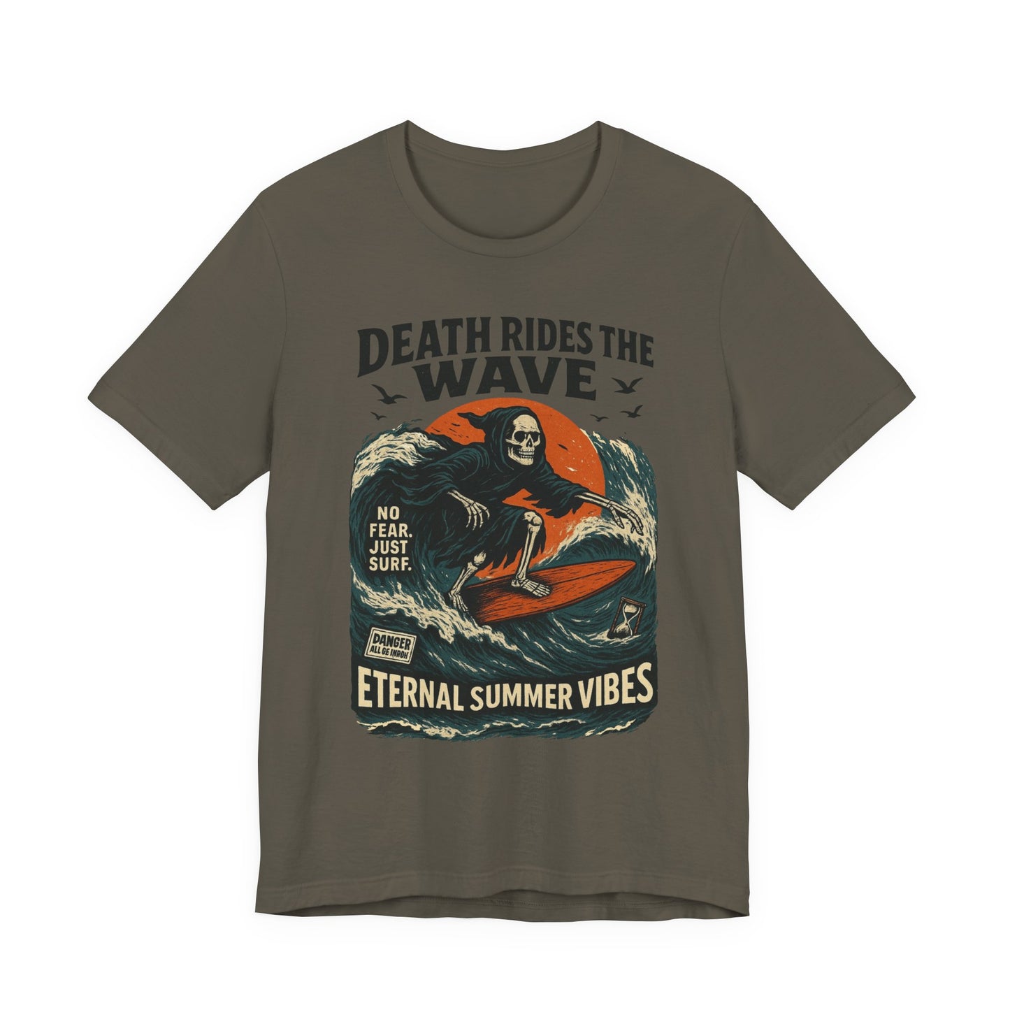 Urban Underground Collection - Death Rides the Wave Graphic T-Shirt - CaliPride Clothing