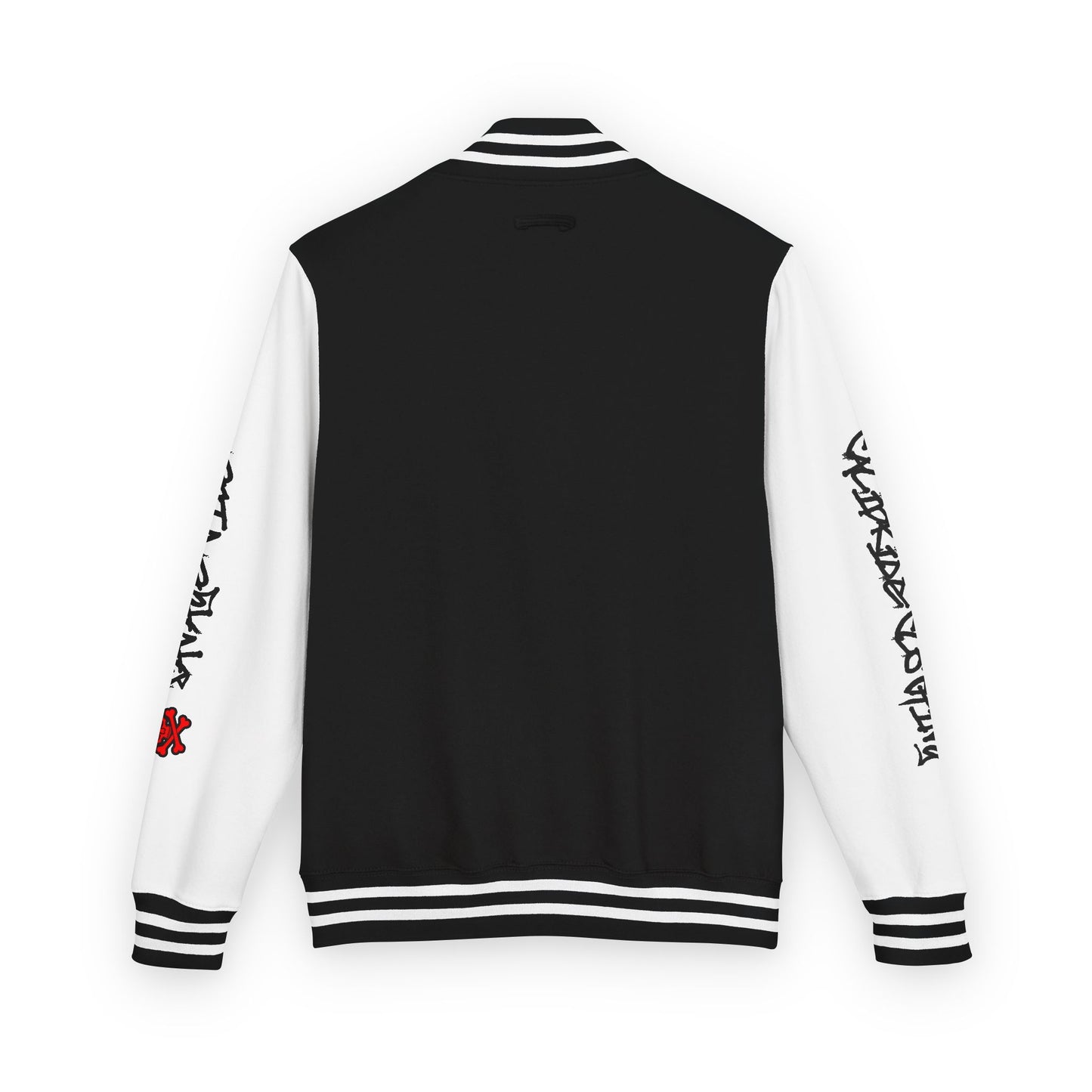 Urban Underground Collection - Savage Vibe, Bone Drop Graphic Letterman Jacket | CaliPride Clothing