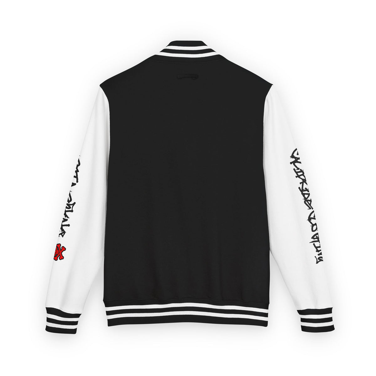 Urban Underground Collection - Savage Vibe, Bone Drop Graphic Letterman Jacket | CaliPride Clothing