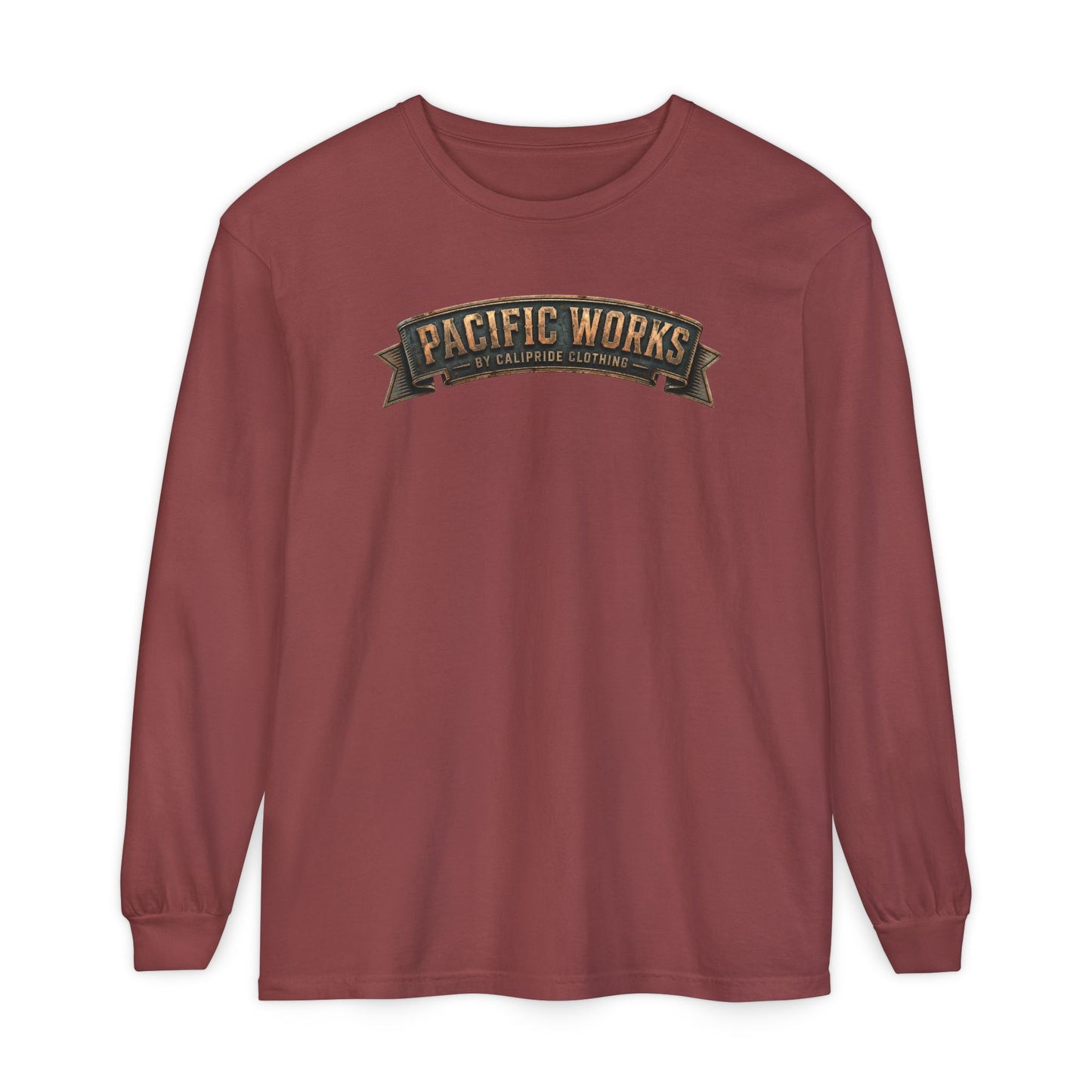 Pacific Works Collection - Signature Logo Long Sleeve T-Shirt - CaliPride Clothing