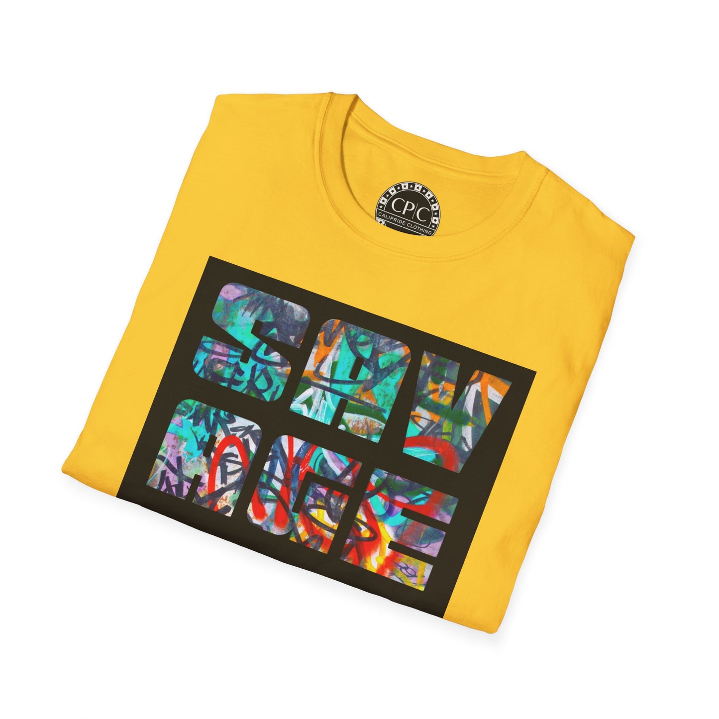 "Savage Vibe Graffiti Block" Series, Multi-color Graffiti w white logo — CaliPride Clothing